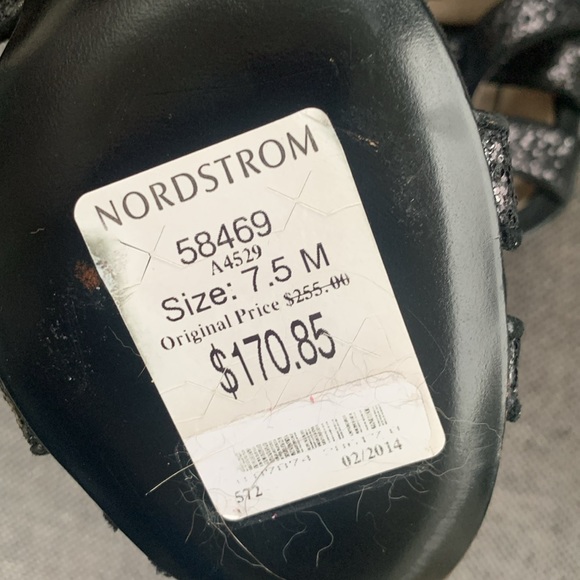 Coach Ludlow Black Women's Glitter Sparkle Open-toe Stiletto Heels - Picture 14 of 16